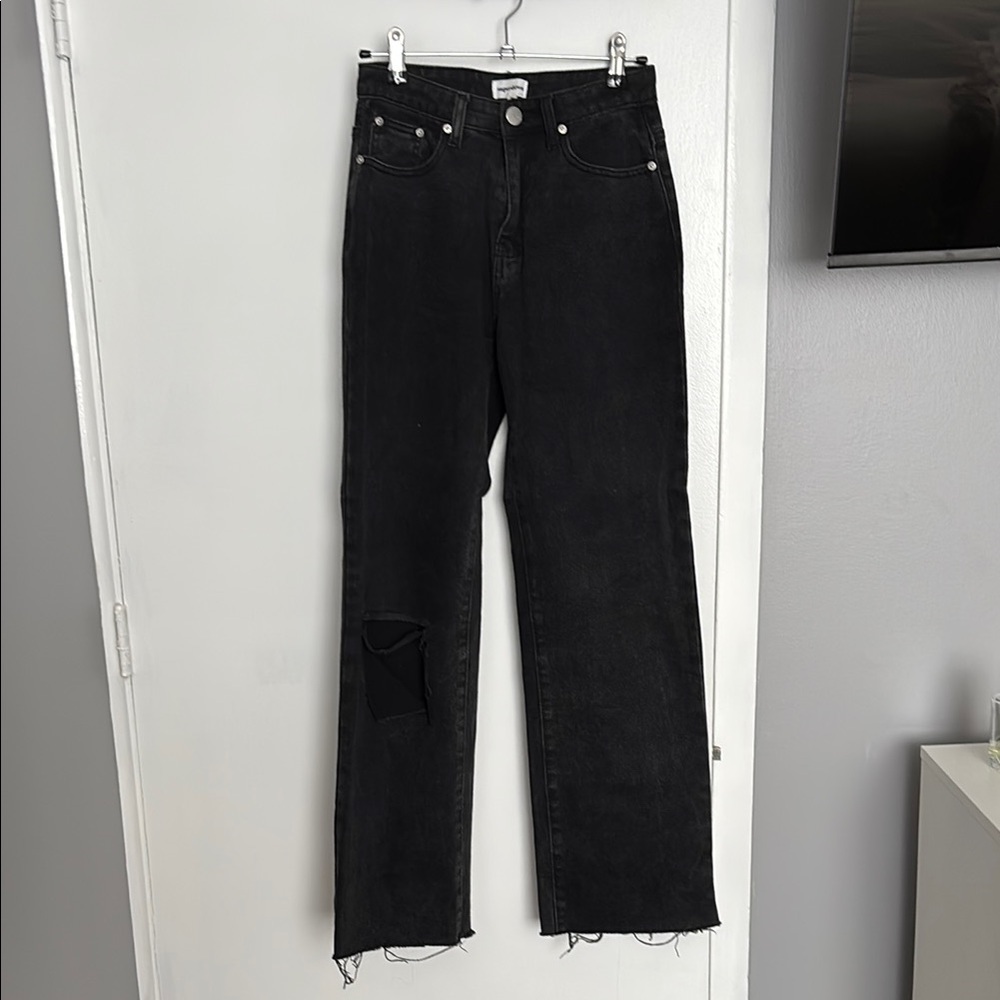 Women’s Black Distressed Jeans